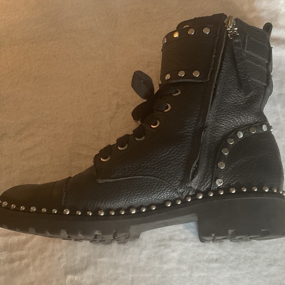 Sam Edelman Black Studded Combat Boots - Picture 4 of 5